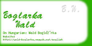 boglarka wald business card